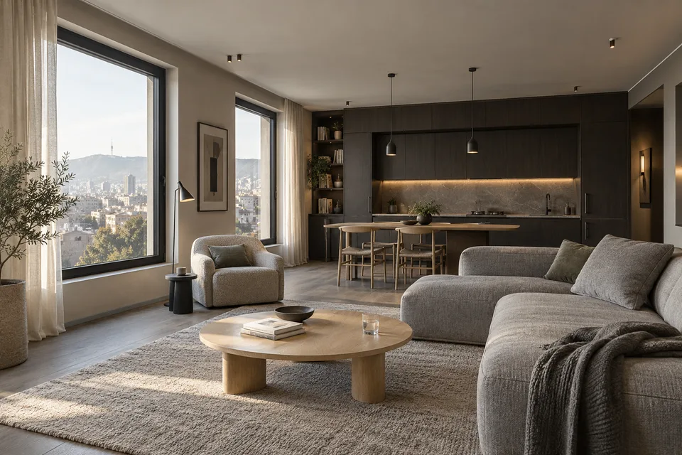 Tbilisi Gardens — גרפיט ואור · 104 m²
