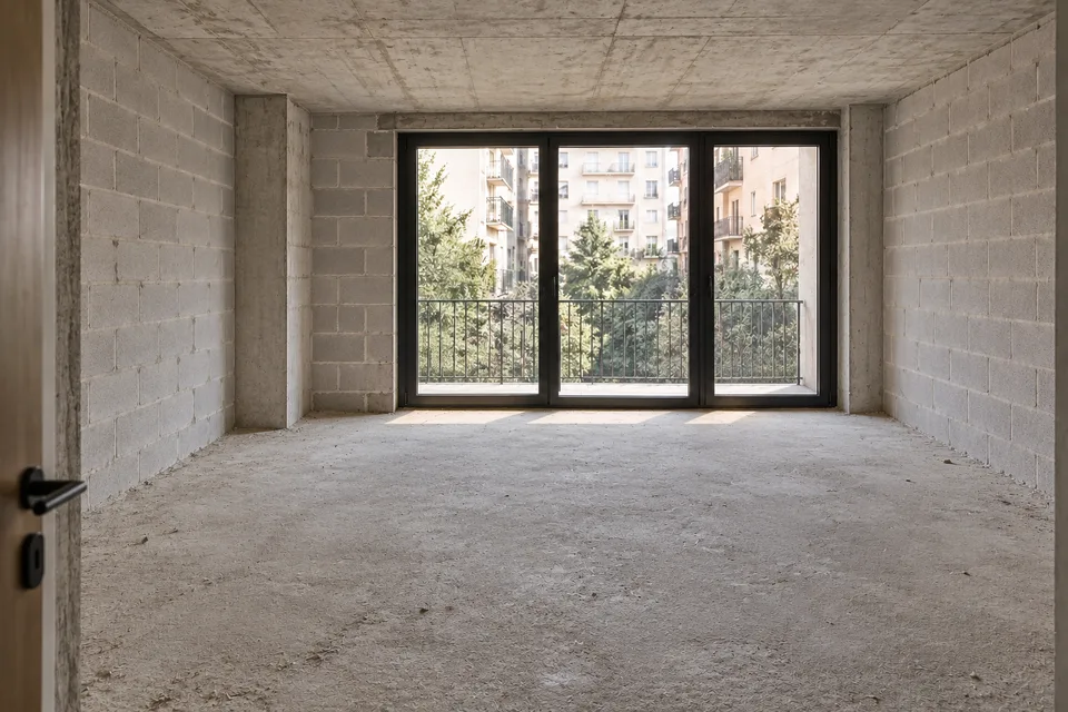 შავი კარკასი · Greenhill Residence — თბილი მუხა · 82 m²