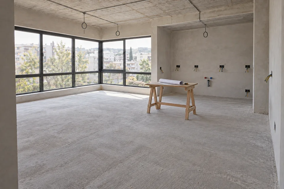 מערכות והכנה · Greenhill Residence — מרחב משפחתי · 112 m²