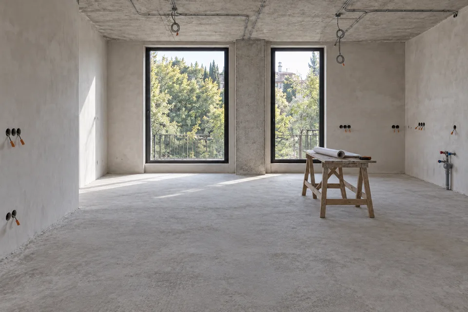 Engineering & preparation · Lisi Green Town — Stone & linen · 118 m²