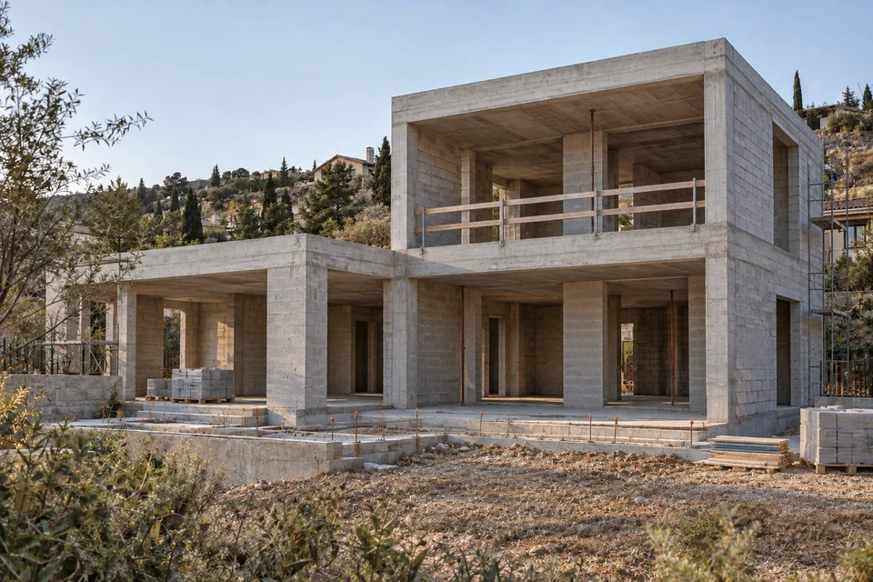 שלד מבני · Lisi Green Town — וילה עם מרפסת · 260 m²