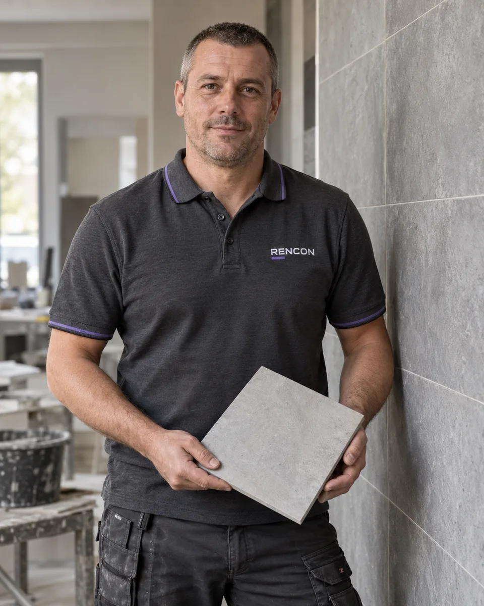 Tile installer · Concept / illustrative imagery